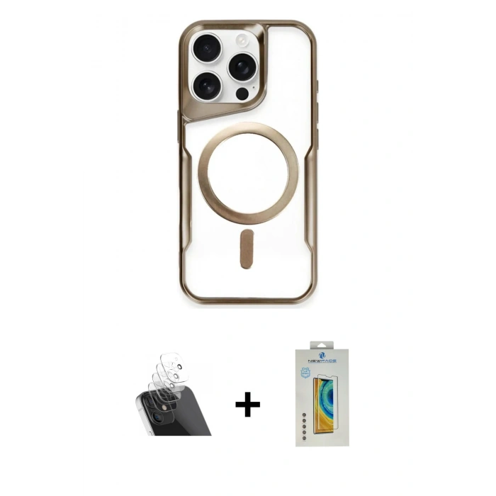 MARSİLYAN™- iPhone 11 Pro Max Kılıf Yadigar Klasik Özel Seri - Siyah Polymer Nano Ekran Koruyucu + Kamera Lens Koruma Cam - SF