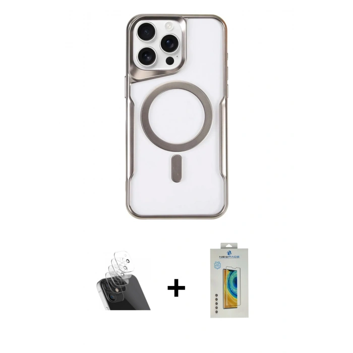 MARSİLYAN™- iPhone 11 Pro Max Kılıf Yadigar Klasik Özel Seri - Siyah Polymer Nano Ekran Koruyucu + Kamera Lens Koruma Cam - SF