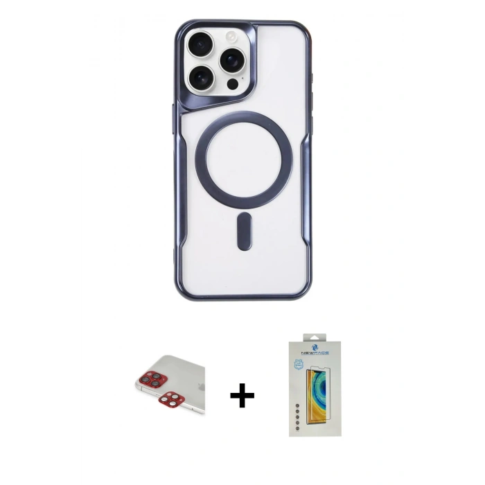 MARSİLYAN™- iPhone 11 Pro Max Kılıf Yadigar Klasik Özel Seri - Siyah Polymer Nano Ekran Koruyucu + Pers Alüminyum Kamera Lens - KI