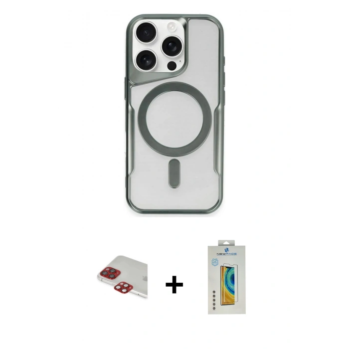 MARSİLYAN™- iPhone 11 Pro Max Kılıf Yadigar Klasik Özel Seri - Siyah Polymer Nano Ekran Koruyucu + Pers Alüminyum Kamera Lens - KI