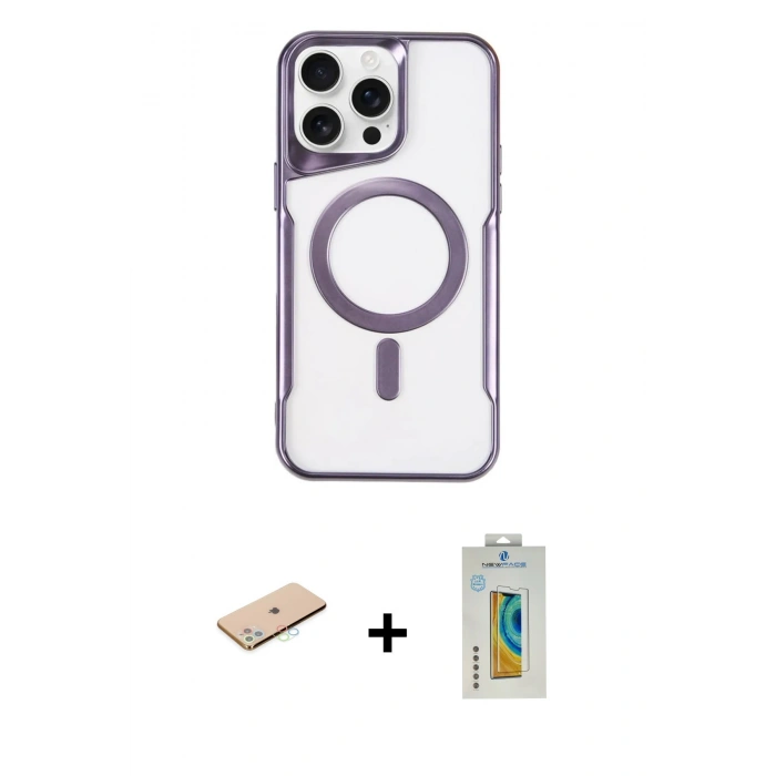 MARSİLYAN™- iPhone 11 Pro Max Kılıf Yadigar Klasik Özel Seri - Siyah Polymer Nano Ekran Koruyucu + Renkli Kamera Lens Koruma Cam - MI