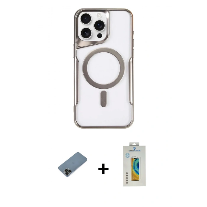 MARSİLYAN™- iPhone 11 Pro Max Kılıf Yadigar Klasik Özel Seri - Siyah Polymer Nano Ekran Koruyucu + Shine Kamera Lens Koruma Cam - SH