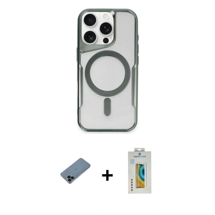 MARSİLYAN™- iPhone 11 Pro Max Kılıf Yadigar Klasik Özel Seri - Siyah Polymer Nano Ekran Koruyucu + Shine Kamera Lens Koruma Cam - SH
