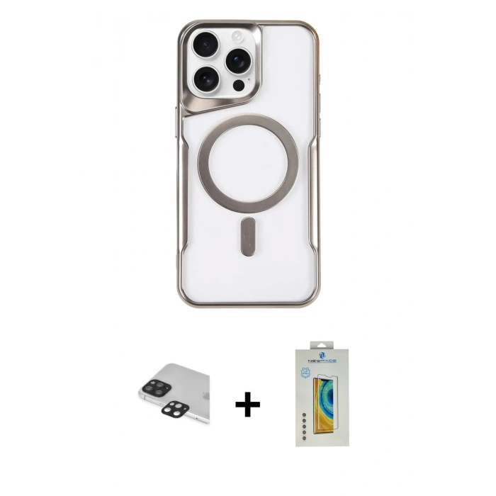 MARSİLYAN™- iPhone 11 Pro Max Kılıf Yadigar Klasik Özel Seri - Siyah Polymer Nano Ekran Koruyucu + Pers Alüminyum Kamera Lens - SH