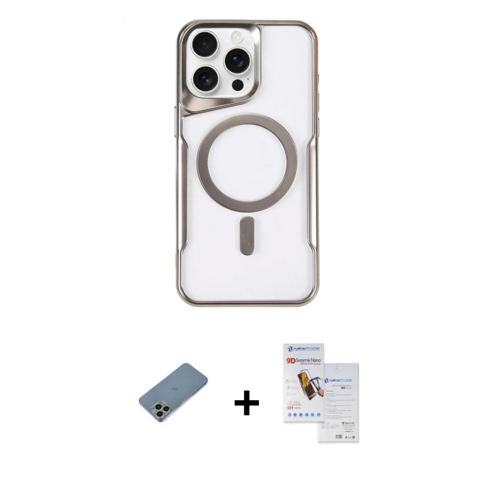 MARSİLYAN™- iPhone 11 Pro Max Kılıf Yadigar Klasik Özel Seri - Siyah Seramik Nano Ekran Koruyucu + Shine Kamera Lens Koruma Cam - GI