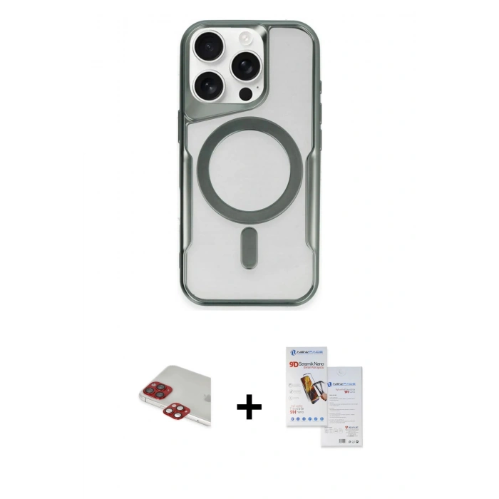 MARSİLYAN™- iPhone 11 Pro Max Kılıf Yadigar Klasik Özel Seri - Siyah Seramik Nano Ekran Koruyucu + Pers Alüminyum Kamera Lens - KI