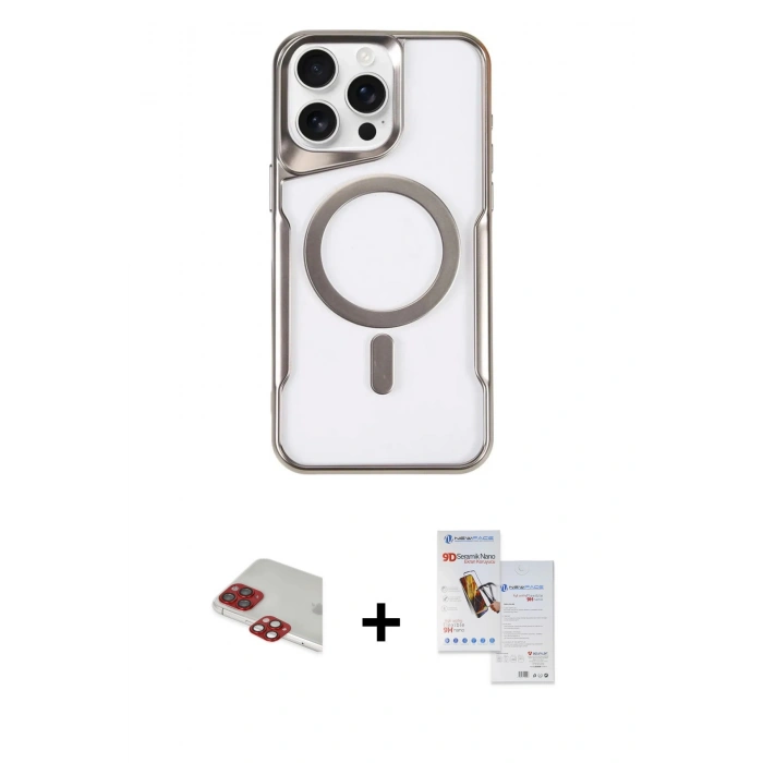 MARSİLYAN™- iPhone 11 Pro Max Kılıf Yadigar Klasik Özel Seri - Siyah Seramik Nano Ekran Koruyucu + Pers Alüminyum Kamera Lens - KI
