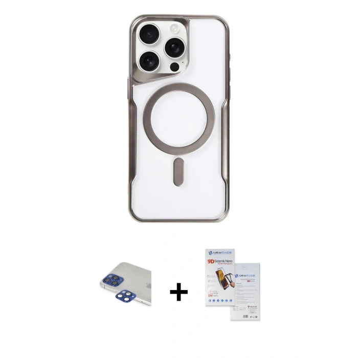 MARSİLYAN™- iPhone 11 Pro Max Kılıf Yadigar Klasik Özel Seri - Siyah Seramik Nano Ekran Koruyucu + Lacivert Pers Alüminyum Kamera Lens