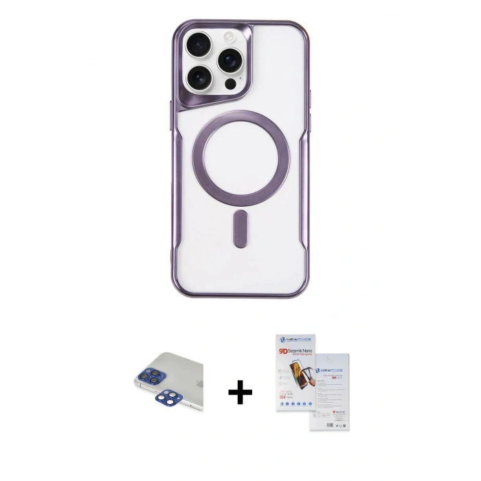 MARSİLYAN™- iPhone 11 Pro Max Kılıf Yadigar Klasik Özel Seri - Siyah Seramik Nano Ekran Koruyucu + Lacivert Pers Alüminyum Kamera Lens