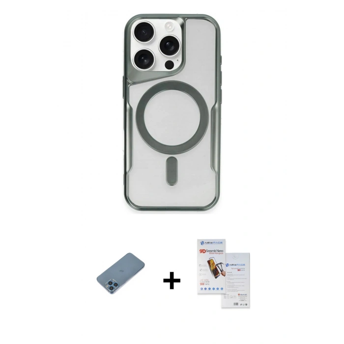 MARSİLYAN™- iPhone 11 Pro Max Kılıf Yadigar Klasik Özel Seri - Siyah Seramik Nano Ekran Koruyucu + Shine Kamera Lens Koruma Cam - MI