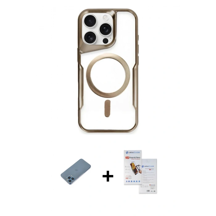 MARSİLYAN™- iPhone 11 Pro Max Kılıf Yadigar Klasik Özel Seri - Siyah Seramik Nano Ekran Koruyucu + Shine Kamera Lens Koruma Cam - MI