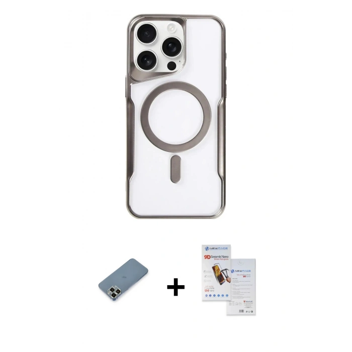 MARSİLYAN™- iPhone 11 Pro Max Kılıf Yadigar Klasik Özel Seri - Siyah Seramik Nano Ekran Koruyucu + Metal Kamera Lens Koruma Cam - AKYL