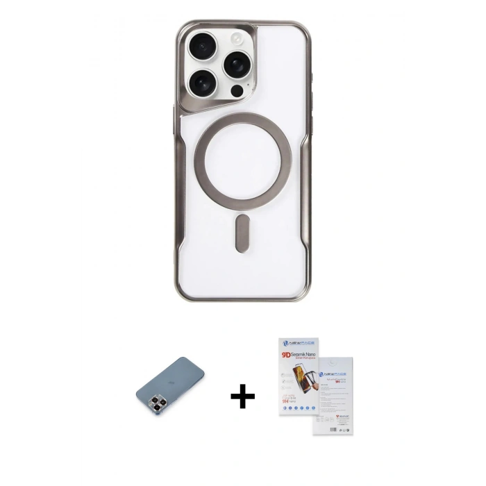 MARSİLYAN™- iPhone 11 Pro Max Kılıf Yadigar Klasik Özel Seri - Siyah Seramik Nano Ekran Koruyucu + Metal Kamera Lens Koruma Cam - MR