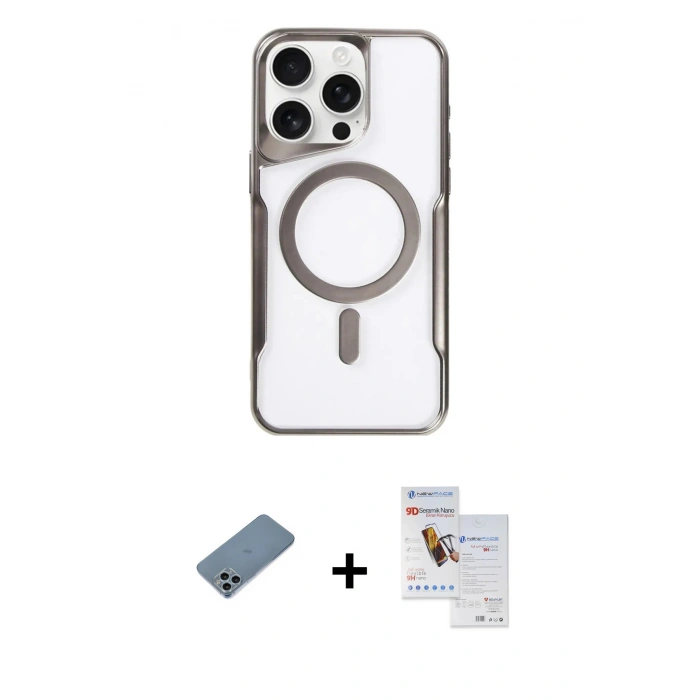 MARSİLYAN™- iPhone 11 Pro Max Kılıf Yadigar Klasik Özel Seri - Siyah Seramik Nano Ekran Koruyucu + Shine Kamera Lens Koruma Cam - SABE