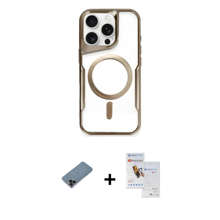 MARSİLYAN™- iPhone 11 Pro Max Kılıf Yadigar Klasik Özel Seri - Siyah Seramik Nano Ekran Koruyucu + Shine Kamera Lens Koruma Cam - SH