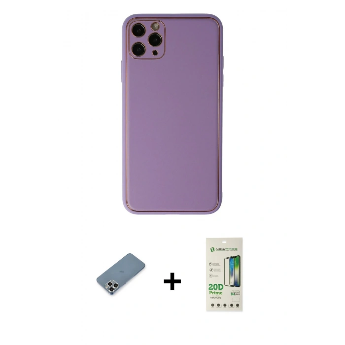 MARSİLYAN™- iPhone 11 Pro Max Kılıf Yadigar Klasik - Siyah 20D Premium Cam Ekran Koruyucu + Metal Kamera Lens Koruma Cam - GS