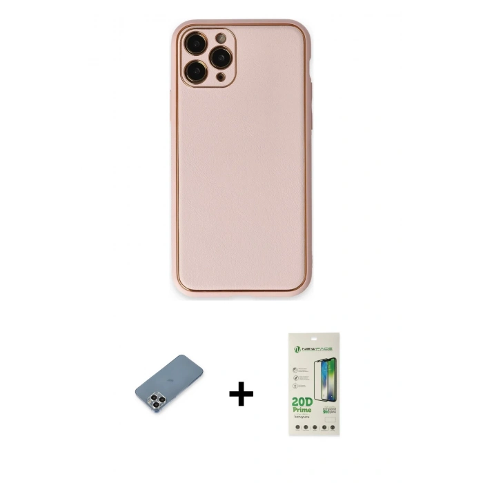 MARSİLYAN™- iPhone 11 Pro Max Kılıf Yadigar Klasik - Siyah 20D Premium Cam Ekran Koruyucu + Metal Kamera Lens Koruma Cam - GS