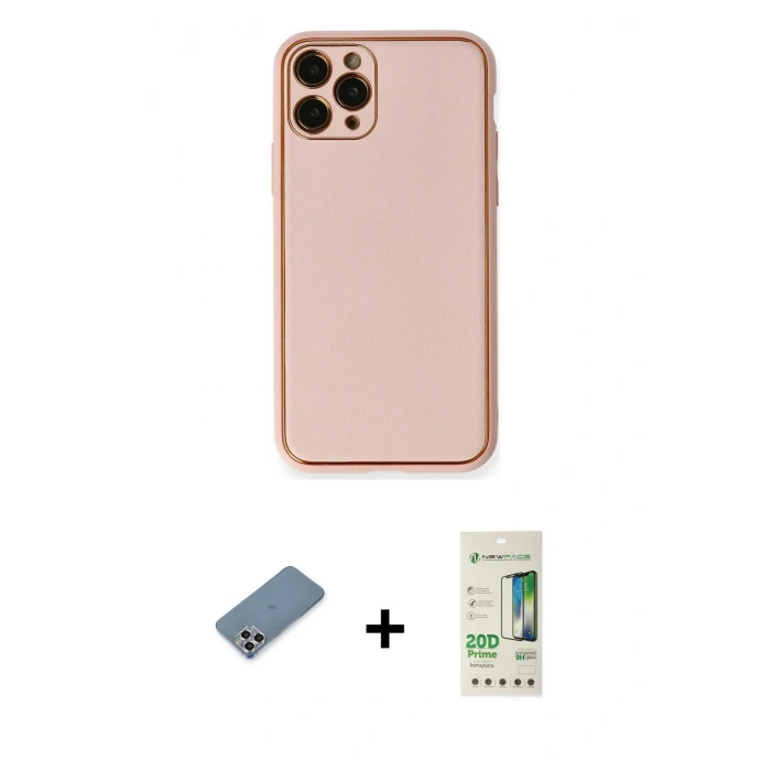 MARSİLYAN™- iPhone 11 Pro Max Kılıf Yadigar Klasik - Siyah 20D Premium Cam Ekran Koruyucu + Metal Kamera Lens Koruma Cam - GS