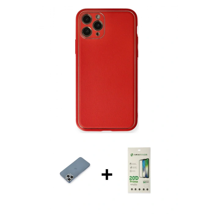 MARSİLYAN™- iPhone 11 Pro Max Kılıf Yadigar Klasik - Siyah 20D Premium Cam Ekran Koruyucu + Metal Kamera Lens Koruma Cam - GS