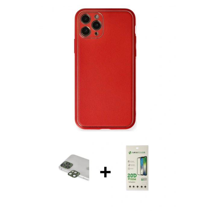 MARSİLYAN™- iPhone 11 Pro Max Kılıf Yadigar Klasik - Siyah 20D Premium Cam Ekran Koruyucu + Pers Alüminyum Kamera Lens - YL