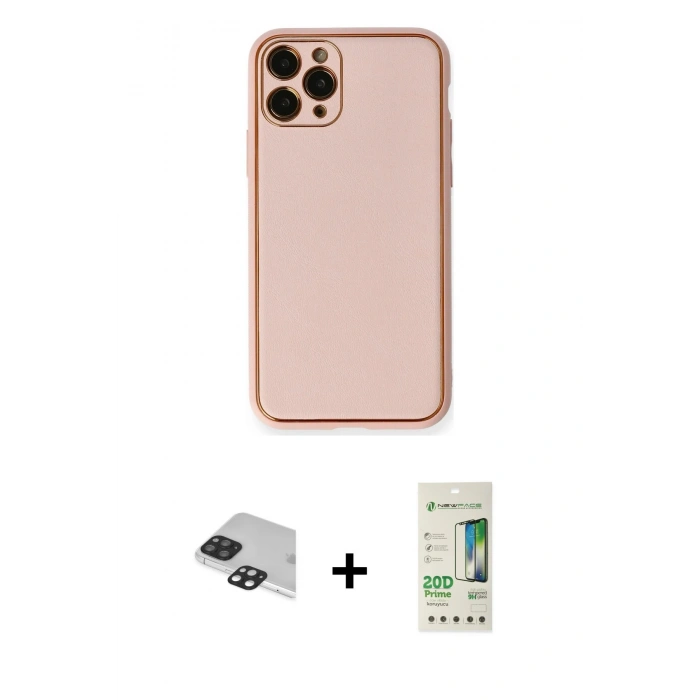 MARSİLYAN™- iPhone 11 Pro Max Kılıf Yadigar Klasik - Siyah 20D Premium Cam Ekran Koruyucu + Pers Alüminyum Kamera Lens - SH