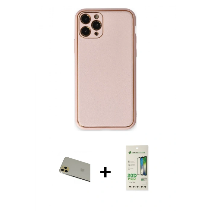 MARSİLYAN™- iPhone 11 Pro Max Kılıf Yadigar Klasik - Siyah 20D Premium Cam Ekran Koruyucu + Rainbow Kamera Lens Koruma Cam - GD