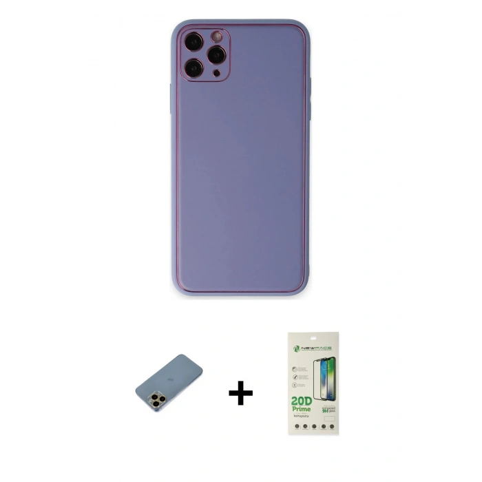 MARSİLYAN™- iPhone 11 Pro Max Kılıf Yadigar Klasik - Siyah 20D Premium Cam Ekran Koruyucu + Shine Kamera Lens Koruma Cam - GD