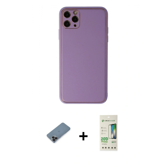 MARSİLYAN™- iPhone 11 Pro Max Kılıf Yadigar Klasik - Siyah 20D Premium Cam Ekran Koruyucu + Metal Kamera Lens Koruma Cam - SH