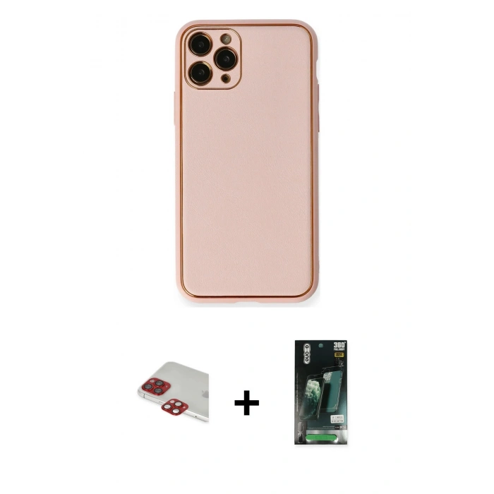 MARSİLYAN™- iPhone 11 Pro Max Kılıf Yadigar Klasik - Siyah 360 Mat Full Body Arka Koruyucu + Pers Alüminyum Kamera Lens - KI