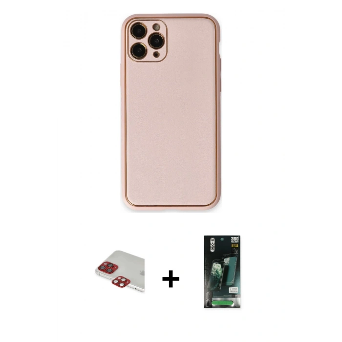 MARSİLYAN™- iPhone 11 Pro Max Kılıf Yadigar Klasik - Siyah 360 Mat Full Body Arka Koruyucu + Pers Alüminyum Kamera Lens - KI