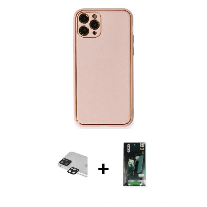 MARSİLYAN™- iPhone 11 Pro Max Kılıf Yadigar Klasik - Siyah 360 Mat Full Body Arka Koruyucu + Pers Alüminyum Kamera Lens - SH