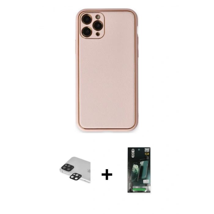 MARSİLYAN™- iPhone 11 Pro Max Kılıf Yadigar Klasik - Siyah 360 Mat Full Body Arka Koruyucu + Pers Alüminyum Kamera Lens - SH