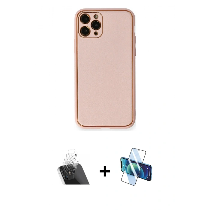 MARSİLYAN™- iPhone 11 Pro Max Kılıf Yadigar Klasik - Siyah 3D Antistatik Seramik Nano Ekran Koruyucu + Kamera Lens Koruma Cam - SF