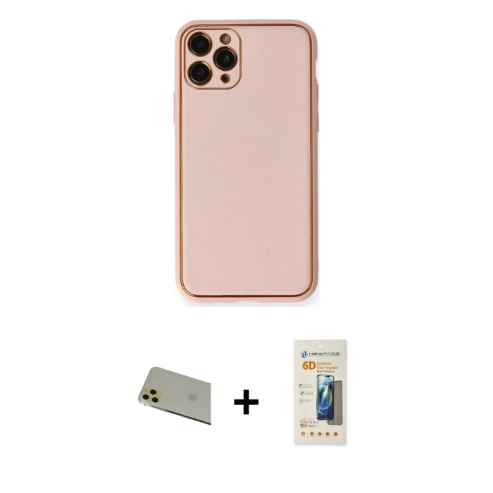 MARSİLYAN™- iPhone 11 Pro Max Kılıf Yadigar Klasik - Siyah 6D Mat Seramik Hayalet Nano Ekran Koruyucu + Rainbow Kamera Lens Koruma Cam - GD