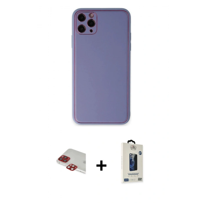 MARSİLYAN™- iPhone 11 Pro Max Kılıf Yadigar Klasik - Siyah Bilvis Hayalet Cam Ekran Koruyucu + Pers Alüminyum Kamera Lens - KI