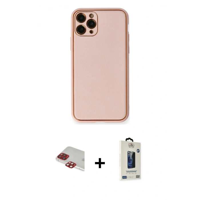 MARSİLYAN™- iPhone 11 Pro Max Kılıf Yadigar Klasik - Siyah Bilvis Hayalet Cam Ekran Koruyucu + Pers Alüminyum Kamera Lens - KI