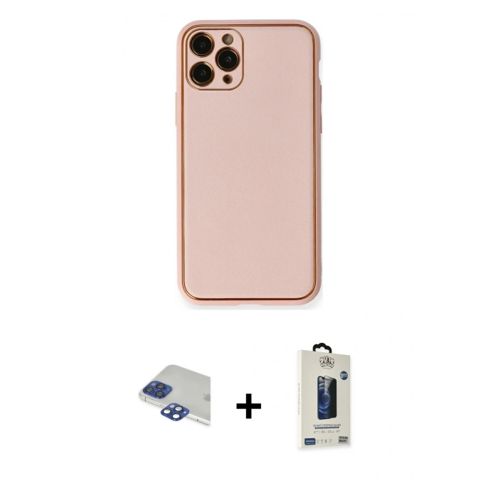 MARSİLYAN™- iPhone 11 Pro Max Kılıf Yadigar Klasik - Siyah Bilvis Hayalet Cam Ekran Koruyucu + Pers Alüminyum Kamera Lens - LT