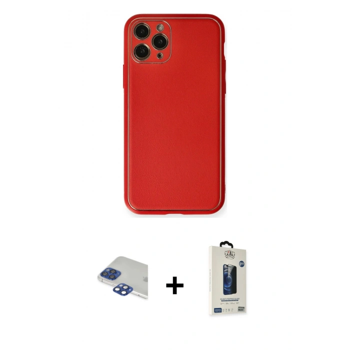 MARSİLYAN™- iPhone 11 Pro Max Kılıf Yadigar Klasik - Siyah Bilvis Hayalet Cam Ekran Koruyucu + Pers Alüminyum Kamera Lens - LT