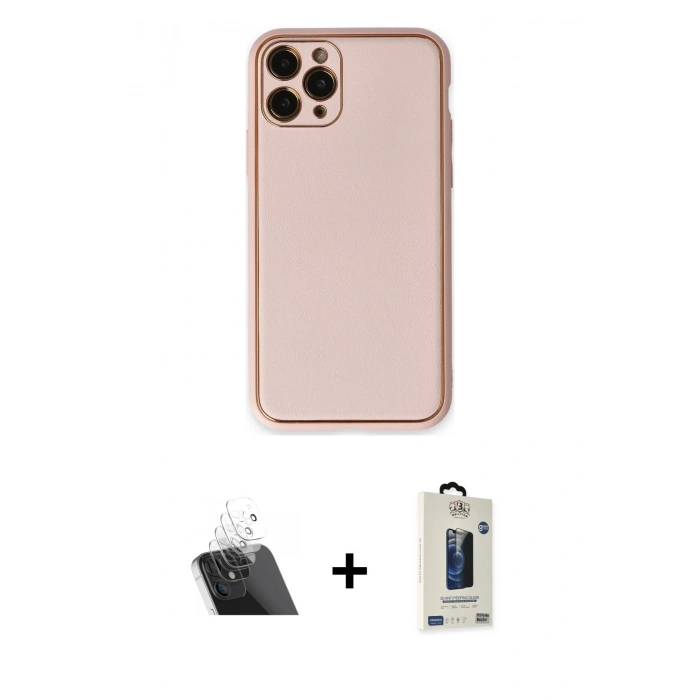 MARSİLYAN™- iPhone 11 Pro Max Kılıf Yadigar Klasik - Siyah Bilvis Hayalet Cam Ekran Koruyucu + Kamera Lens Koruma Cam - SF