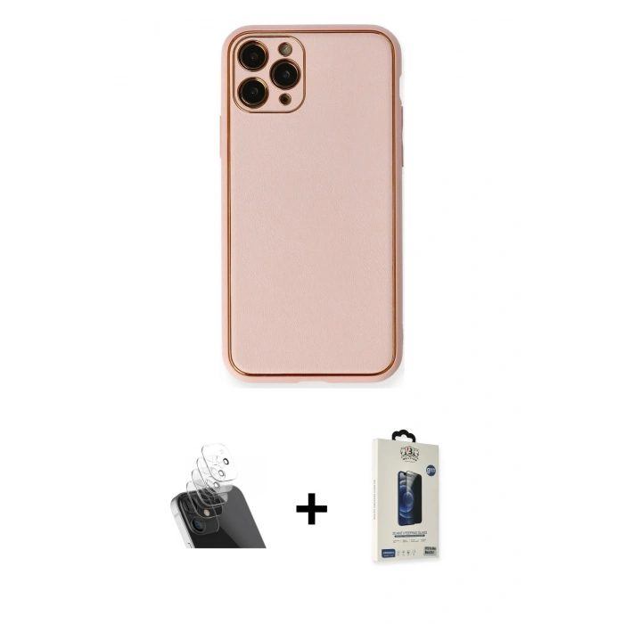 MARSİLYAN™- iPhone 11 Pro Max Kılıf Yadigar Klasik - Siyah Bilvis Hayalet Cam Ekran Koruyucu + Kamera Lens Koruma Cam - SF