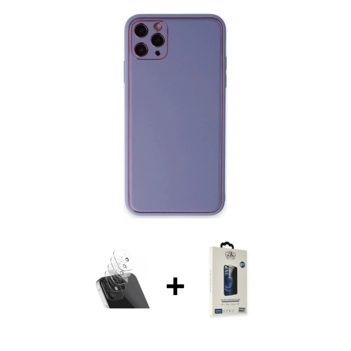 MARSİLYAN™- iPhone 11 Pro Max Kılıf Yadigar Klasik - Siyah Bilvis Hayalet Cam Ekran Koruyucu + Kamera Lens Koruma Cam - SF