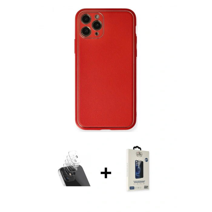 MARSİLYAN™- iPhone 11 Pro Max Kılıf Yadigar Klasik - Siyah Bilvis Hayalet Cam Ekran Koruyucu + Kamera Lens Koruma Cam - SF