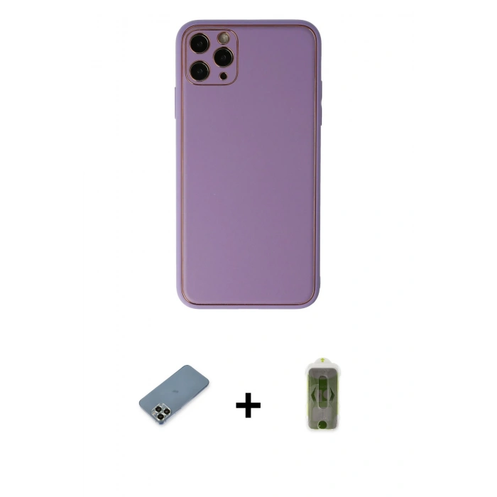 MARSİLYAN™- iPhone 11 Pro Max Kılıf Yadigar Klasik - Siyah Joko Magic 5D Hayalet Cam + Metal Kamera Lens Koruma Cam - AKYL