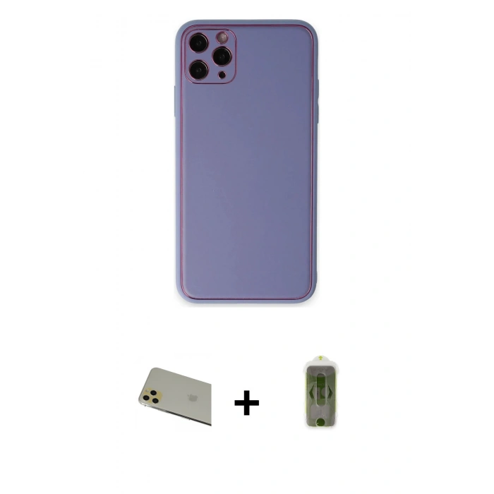 MARSİLYAN™- iPhone 11 Pro Max Kılıf Yadigar Klasik - Siyah Joko Magic 5D Hayalet Cam + Gold Rainbow Kamera Lens Koruma Cam