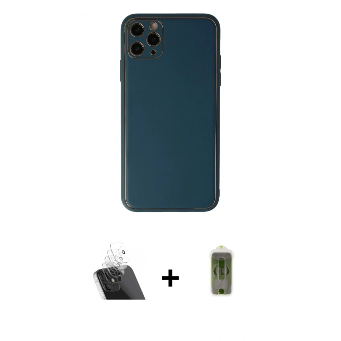 MARSİLYAN™- iPhone 11 Pro Max Kılıf Yadigar Klasik - Siyah Joko Magic 5D Hayalet Cam + Kamera Lens Koruma Cam - SF