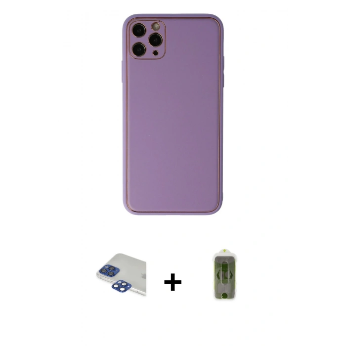 MARSİLYAN™- iPhone 11 Pro Max Kılıf Yadigar Klasik - Siyah Joko Magic 5D Hayalet Cam + Pers Alüminyum Kamera Lens - LT