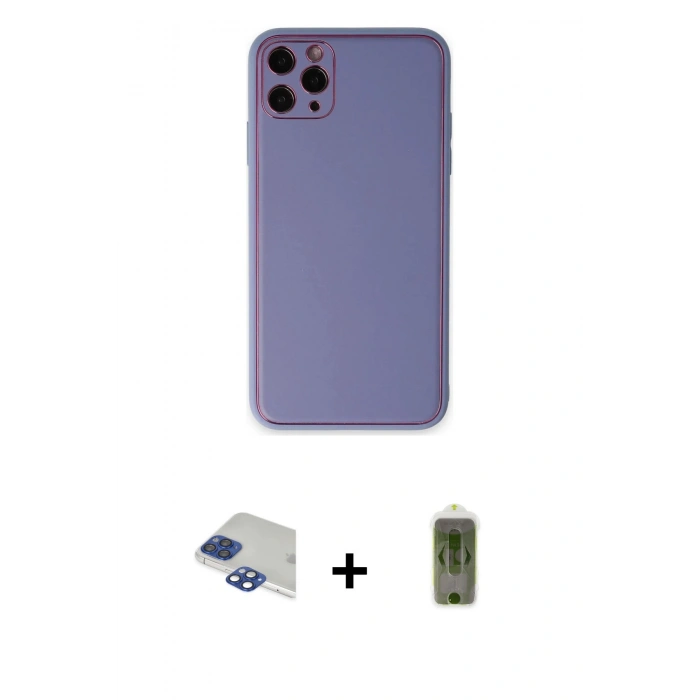 MARSİLYAN™- iPhone 11 Pro Max Kılıf Yadigar Klasik - Siyah Joko Magic 5D Hayalet Cam + Pers Alüminyum Kamera Lens - LT