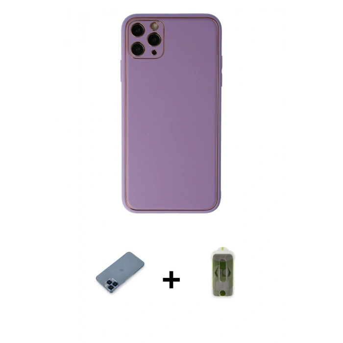 MARSİLYAN™- iPhone 11 Pro Max Kılıf Yadigar Klasik - Siyah Joko Magic 5D Hayalet Cam + Metal Kamera Lens Koruma Cam - MI