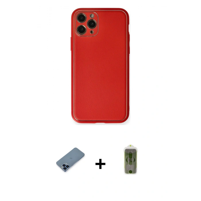 MARSİLYAN™- iPhone 11 Pro Max Kılıf Yadigar Klasik - Siyah Joko Magic 5D Hayalet Cam + Metal Kamera Lens Koruma Cam - MI
