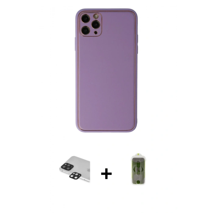 MARSİLYAN™- iPhone 11 Pro Max Kılıf Yadigar Klasik - Siyah Joko Magic 5D Hayalet Cam + Pers Alüminyum Kamera Lens - SH